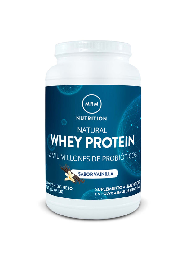 MRM Natural Whey Protein (Proteína de Suero de Leche), Sabor Vainilla 923gr, Libre de hormonas y antibióticos. - FreshVitamins