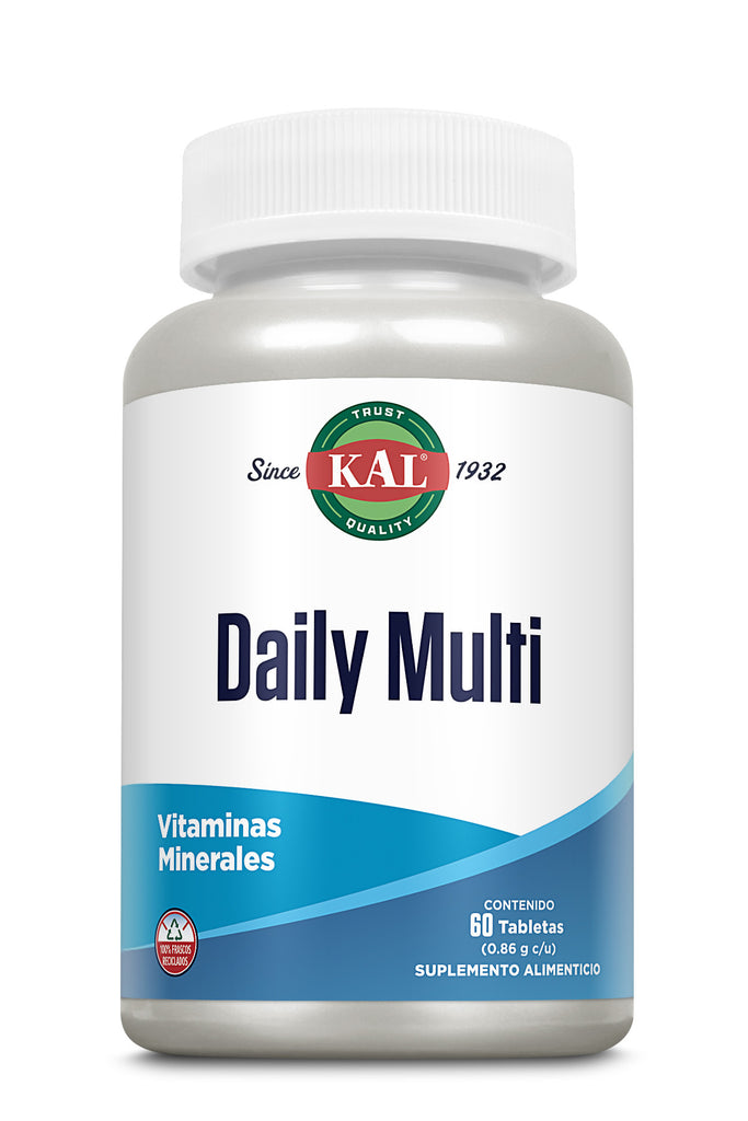 KAL │Daily Multi- Multivitaminico +Ácido Fólico y Hierro ( 60 tabletas) - FreshVitamins