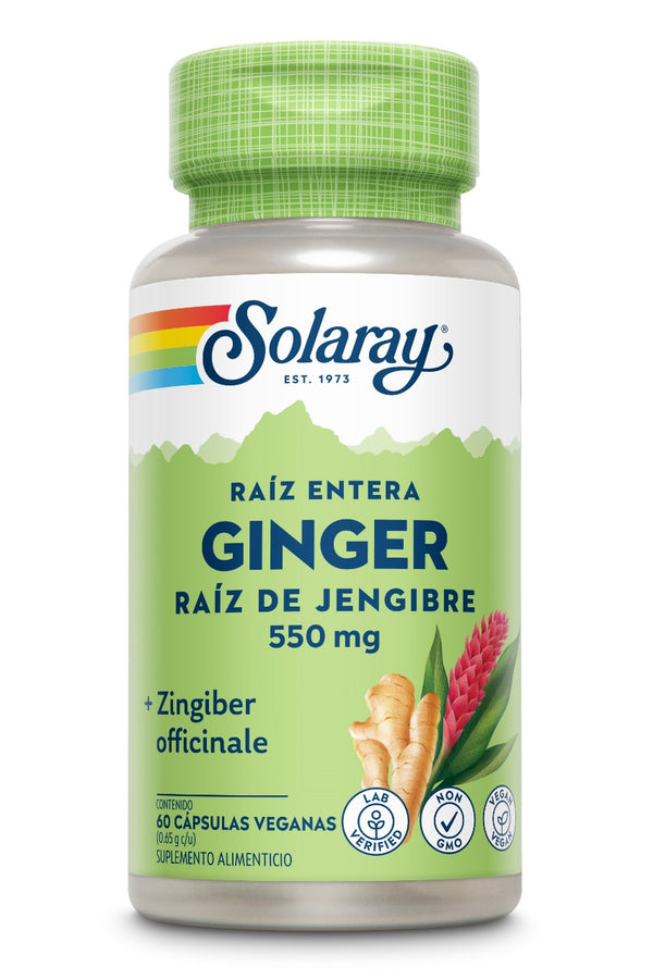 Solaray Ginger 550mg / 60 cápsulas - FreshVitamins