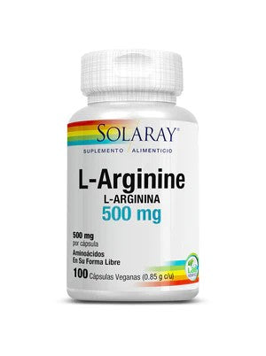 Solaray Arginina 500mg / 100 Cápsulas - FreshVitamins
