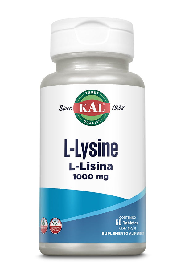KAL L-Lysine 1000 mg/ 50 Tabletas - FreshVitamins