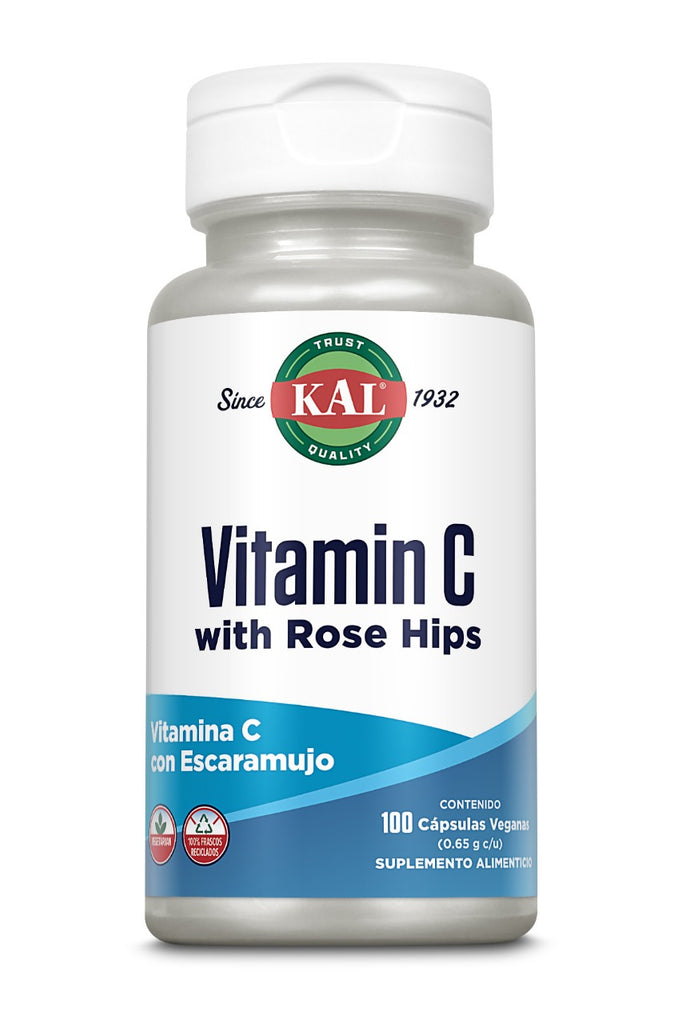 KAL Vitamin C with Rosehips/ 100 cápsulas - FreshVitamins