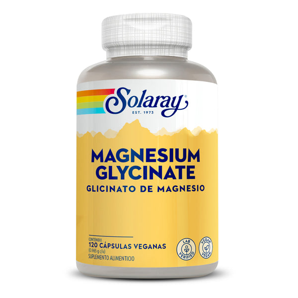 Solaray Magnesium Glycinate/ Glicinato de Magnesio 120 cápsulas veganas - FreshVitamins