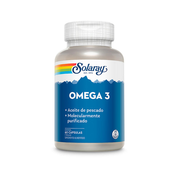 SOLARAY│ Omega 3-Molecularmente Purificado + Vitamina E (60 cápsulas). LAB Verified - FreshVitamins
